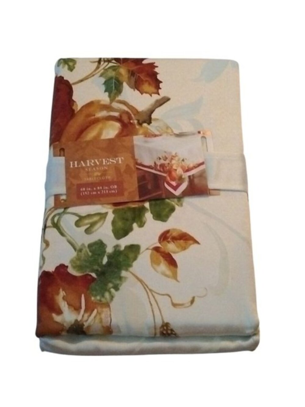 Harvest Season Tablecloth Pumpkins, 60" x 84"